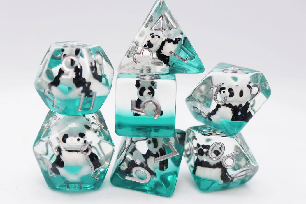 Panda on Water RPG Dice Set Accessories Foam Brain   