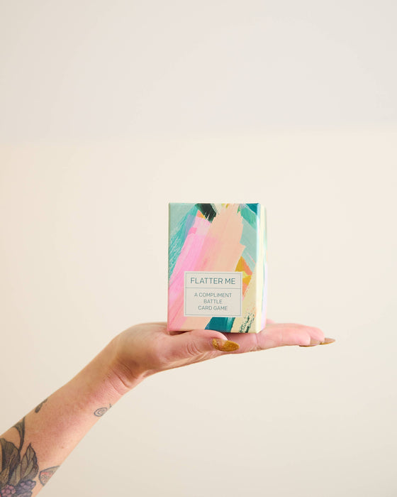Flatter Me: A Compliment Battle Card Game Board Games Pink Tiger Games