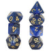 Black & Blue Galaxy RPG Dice Set Accessories Foam Brain   
