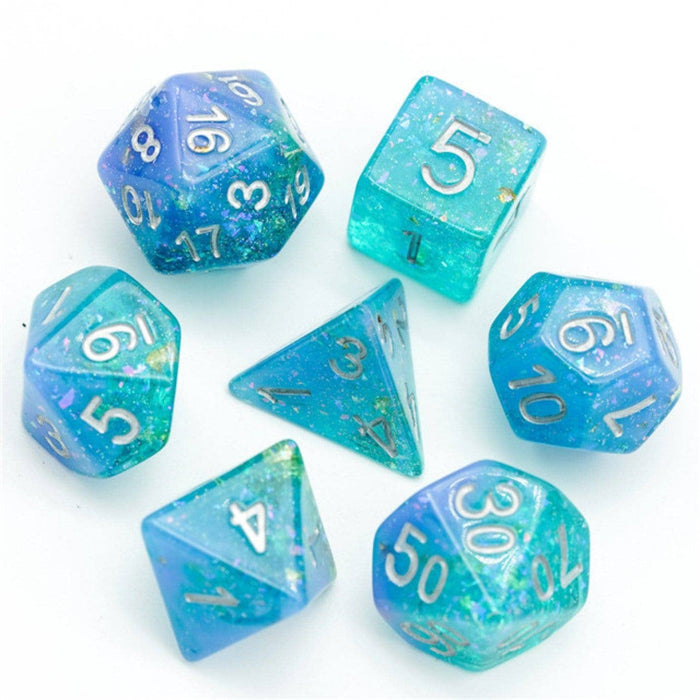 Blue & Green Seabed Treasure RPG Dice Set Accessories Foam Brain Games
