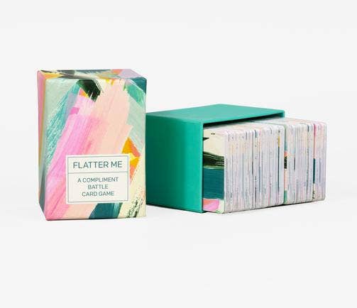 Flatter Me: A Compliment Battle Card Game Board Games Pink Tiger Games