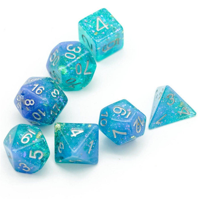 Blue & Green Seabed Treasure RPG Dice Set Accessories Foam Brain Games