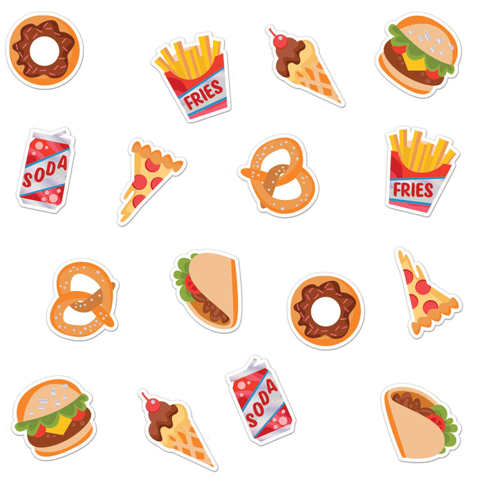 Running On Fast Food Sticker Confetti Gift Pipsticks   