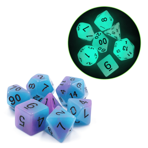 Glow in the Dark Supernova RPG Dice Set Accessories Foam Brain   
