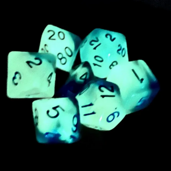 Glow in the Dark - Glowing Memory RPG Dice Set Accessories Foam Brain Games