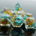 Yellow Flower with Blue Skull RPG Dice Set Accessories Foam Brain Games