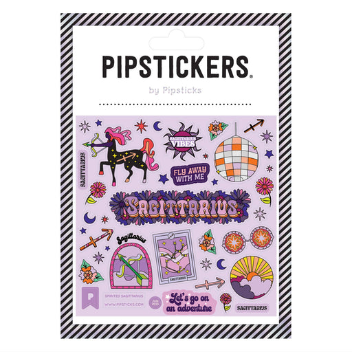 Glow-in-the-Dark Spirited Sagittarius Stickers Pipsticks