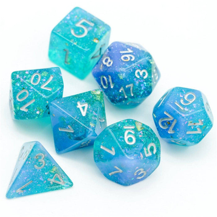 Blue & Green Seabed Treasure RPG Dice Set Accessories Foam Brain Games