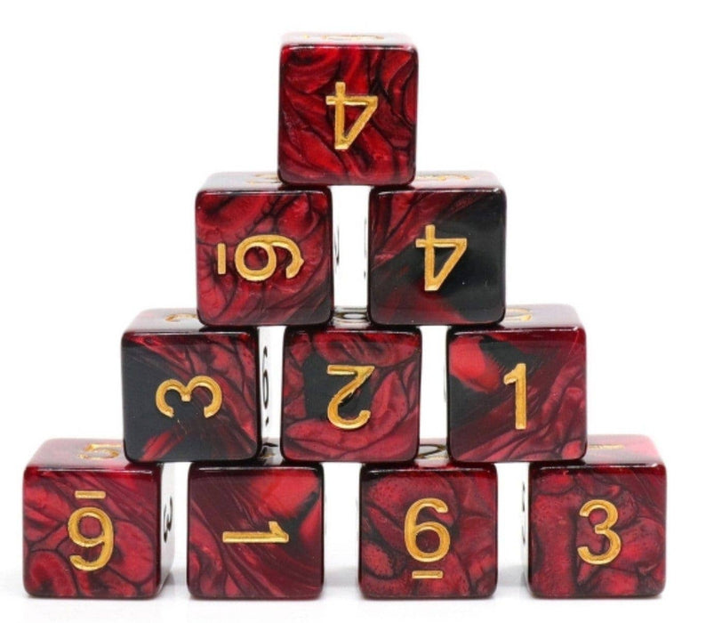 12 piece D6's - Jokers Wild Accessories Foam Brain   