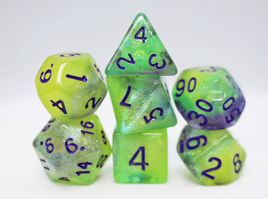 Luminescent Jellyfish RPG Dice Set Accessories Foam Brain Games