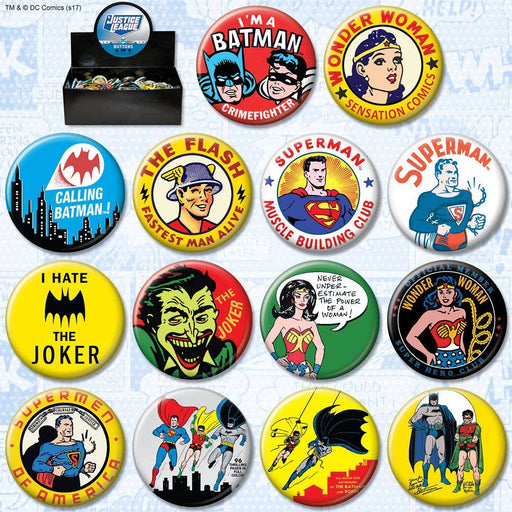 DC Comics Retro Button Assortment Gift Ata-Boy