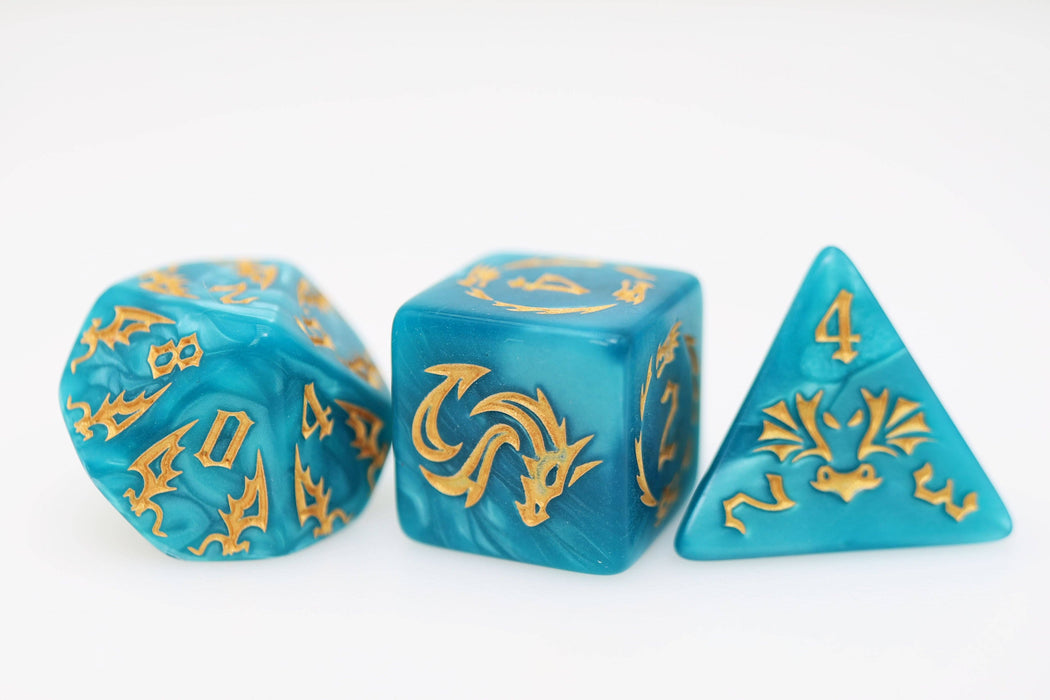 Drake's Flight: Cobalt RPG Dice Set Accessories Foam Brain Games