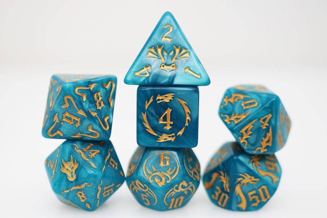 Drake's Flight: Cobalt RPG Dice Set Accessories Foam Brain Games