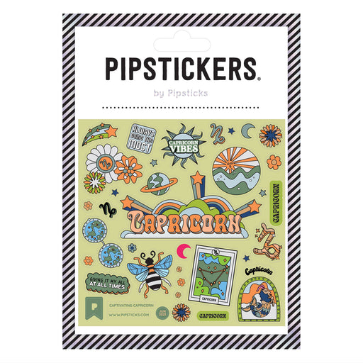 Glow-in-the-Dark Captivating Capricorn Stickers Pipsticks