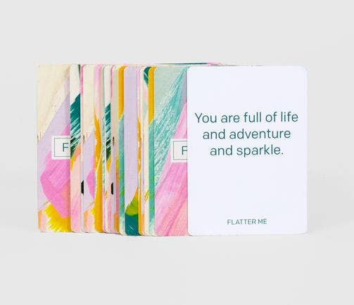Flatter Me: A Compliment Battle Card Game Board Games Pink Tiger Games