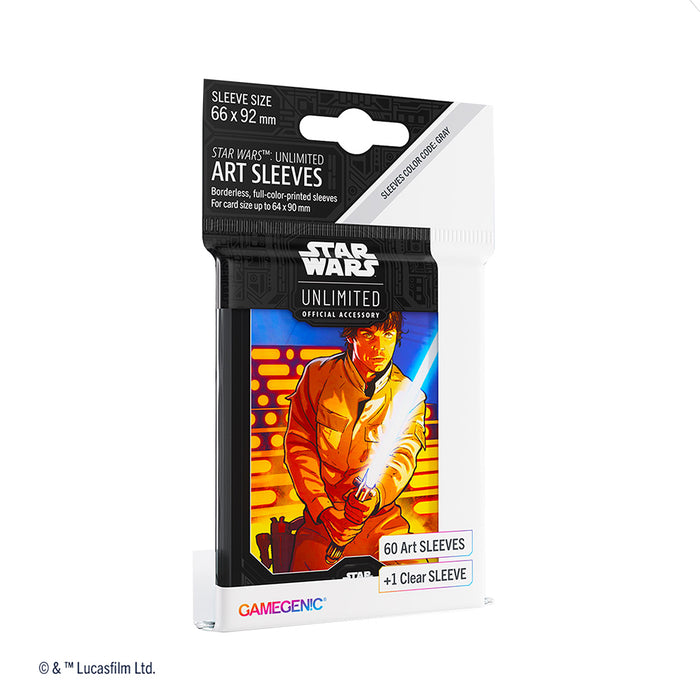 Star Wars Unlimited Art Sleeves - Luke Skywalker Accessories ASMODEE NORTH AMERICA   