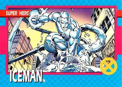 Marvel X-Men 1992 - 004 -  Iceman Vintage Trading Card Singles Impel   