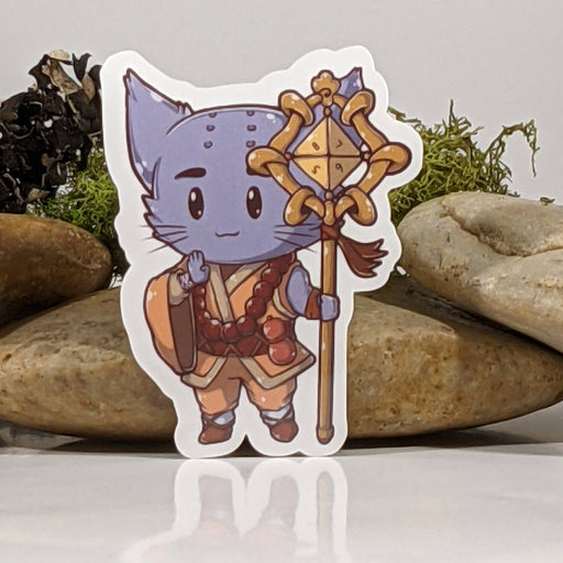 Monk Cat Tabletop Gaming RPG Sticker - 2.5" Gift Mimic Gaming Co   