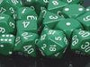 Opaque: Poly Set Green/White (7) Accessories CHESSEX MFG. CO. LLC   