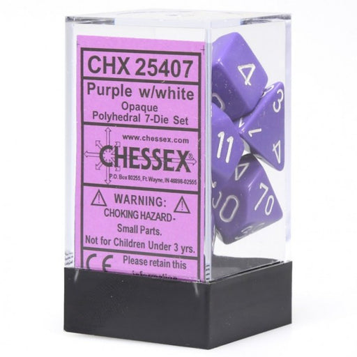 Opaque: Poly Set Purple/White Accessories CHESSEX MFG. CO. LLC   