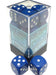 Opaque: 16mm D6 Blue/White (12) Accessories CHESSEX MFG. CO. LLC   