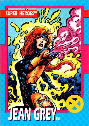 Marvel X-Men 1992 - 024 -  Jean Grey Vintage Trading Card Singles Impel   