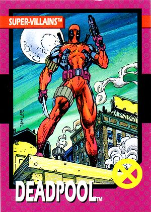 Marvel X-Men 1992 - 043 -  Deadpool Vintage Trading Card Singles Impel   