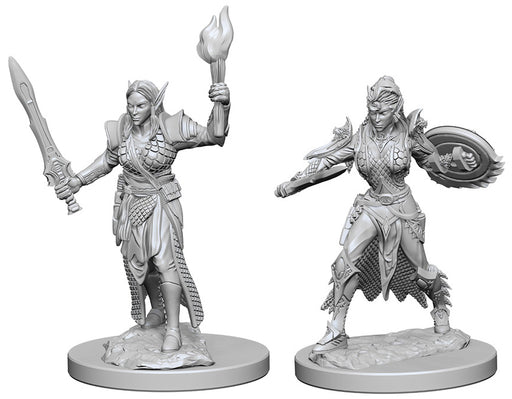Pathfinder Deep Cuts Unpainted Miniatures: W1 Elf Female Fighter Miniatures NECA   