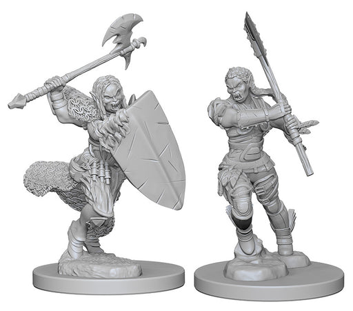 Pathfinder Deep Cuts Unpainted Miniatures: W1 Half-Orc Female Barbarian Miniatures NECA   