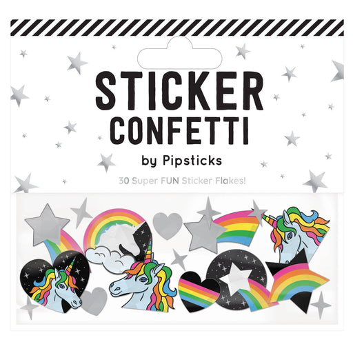 Stellar Unicorns Sticker Confetti Gift Pipsticks   