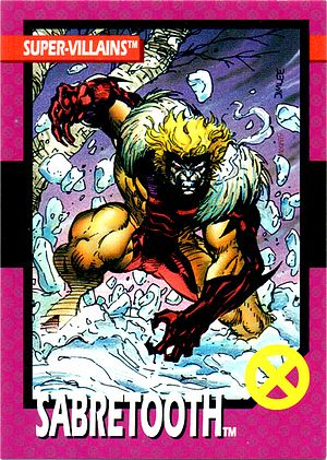 Marvel X-Men 1992 - 052 -  Sabretooth Vintage Trading Card Singles Impel   