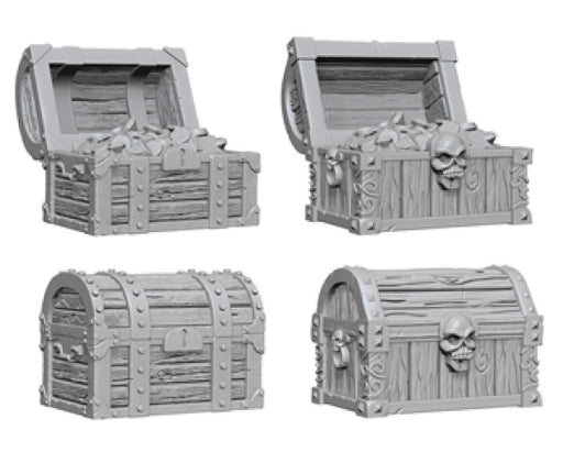 WizKids Deep Cuts Unpainted Miniatures: W2 Chests Miniatures NECA   