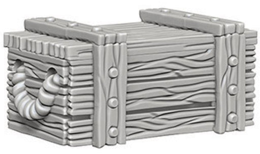 WizKids Deep Cuts Unpainted Miniatures: W4 Crates Miniatures NECA   
