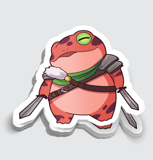 Fighter Class Frog RPG Inspired Sticker - 3" Gift Mimic Gaming Co   