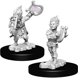 Pathfinder Deep Cuts Unpainted Miniatures: W5 Gnome Male Bard Miniatures NECA   