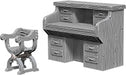 WizKids Deep Cuts Unpainted Miniatures: W5 Desk & Chair Miniatures NECA   