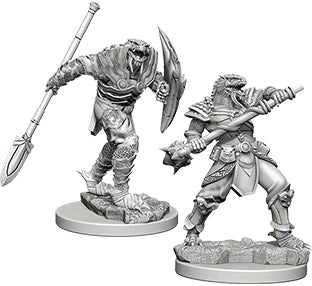 Dungeons & Dragons Nolzur`s Marvelous Unpainted Miniatures: W5 Dragonborn Male Fighter with Spear Miniatures NECA   