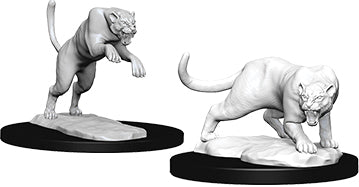 Dungeons & Dragons Nolzur`s Marvelous Unpainted Miniatures: W6 Panther & Leopard Miniatures NECA   