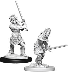 Pathfinder Deep Cuts Unpainted Miniatures: W6 Human Male Barbarian Miniatures NECA   