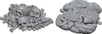 WizKids Deep Cuts Unpainted Miniatures: W6 Pile of Bones & Entrails Miniatures NECA   