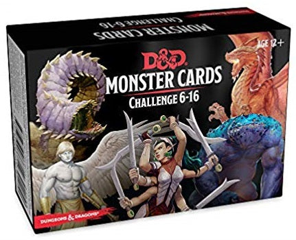 Dungeons and Dragons RPG: Monster Cards - Challenge 6-16 Deck (125 cards) RPG BATTLEFRONT MINIATURES INC   