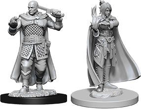 Dungeons & Dragons Nolzur`s Marvelous Unpainted Miniatures: W8 Human Ranger & Moon Elf Sorcerer Miniatures NECA   