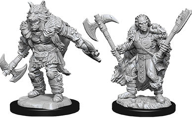 Dungeons & Dragons Nolzur`s Marvelous Unpainted Miniatures: W9 Male Half-Orc Barbarian Miniatures NECA   