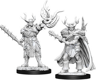 Pathfinder Deep Cuts Unpainted Miniatures: W10 Male Half-Orc Druid Miniatures NECA   