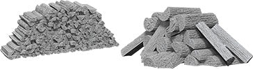 WizKids Deep Cuts Unpainted Miniatures: W10 Piles of Wood Miniatures NECA   