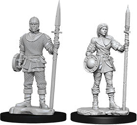 WizKids Deep Cuts Unpainted Miniatures: W10 Guards Miniatures NECA   