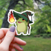 Fireball Frog Wizard RPG Sticker - 3" Gift Mimic Gaming Co   