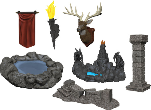 WizKids Deep Cuts Unpainted Miniatures: W11 Pools & Pillars Miniatures NECA   