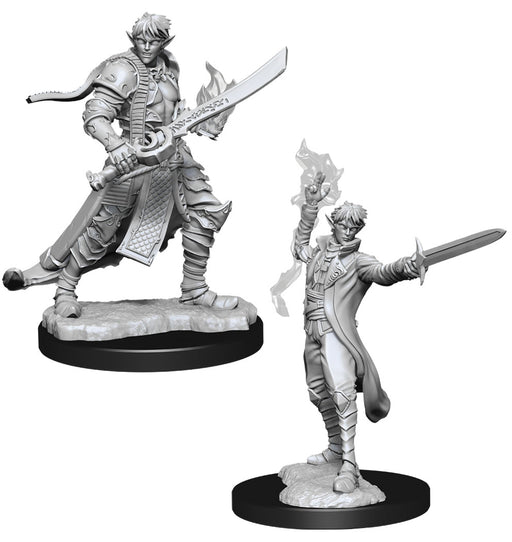 Pathfinder Deep Cuts Unpainted Miniatures: W11 Male Elf Magus (Magic User) Miniatures NECA   