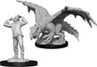 Dungeons & Dragons Nolzur`s Marvelous Unpainted Miniatures: W11 Green Dragon Wyrmling & Afflicted Elf Miniatures NECA   